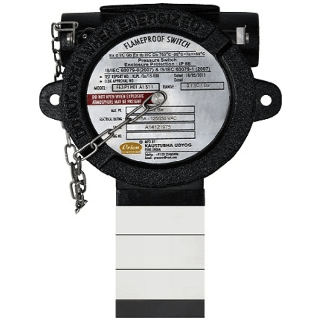 Orion Instruments Pressure Difference Switch, FE Series High Range DP